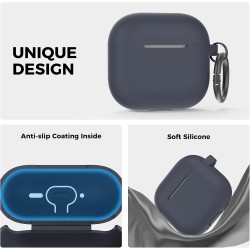 AhaStyle Coque AirPods 4 (2024) avec Kit Nettoyage Silicone Étui Protection pour AirPods 4ème Génération Anti-Rayures Housse pou