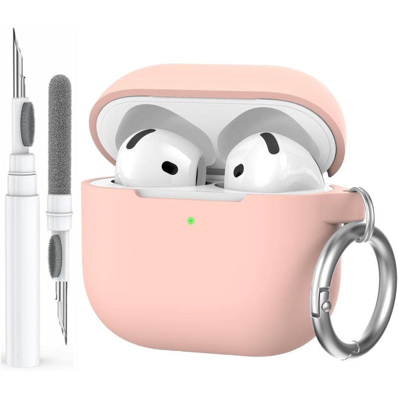 AhaStyle Coque AirPods 4 (2024) avec Kit Nettoyage Silicone Étui Protection pour AirPods 4ème Génération Anti-Rayures Housse pou