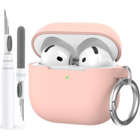 AhaStyle Coque AirPods 4 (2024) avec Kit Nettoyage Silicone Étui Protection pour AirPods 4ème Génération Anti-Rayures Housse pou