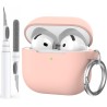 AhaStyle Coque AirPods 4 (2024) avec Kit Nettoyage Silicone Étui Protection pour AirPods 4ème Génération Anti-Rayures Housse pou