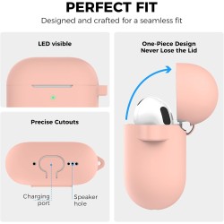 AhaStyle Coque AirPods 4 (2024) avec Kit Nettoyage Silicone Étui Protection pour AirPods 4ème Génération Anti-Rayures Housse pou
