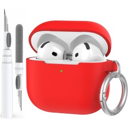 AhaStyle Coque AirPods 4 (2024) avec Kit Nettoyage Silicone Étui Protection pour AirPods 4ème Génération Anti-Rayures Housse pou