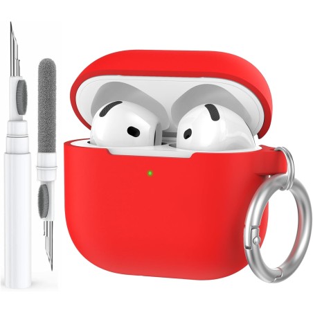 AhaStyle Coque AirPods 4 (2024) avec Kit Nettoyage Silicone Étui Protection pour AirPods 4ème Génération Anti-Rayures Housse pou