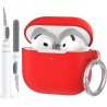 AhaStyle Coque AirPods 4 (2024) avec Kit Nettoyage Silicone Étui Protection pour AirPods 4ème Génération Anti-Rayures Housse pou