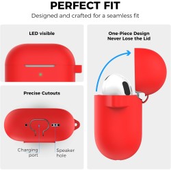 AhaStyle Coque AirPods 4 (2024) avec Kit Nettoyage Silicone Étui Protection pour AirPods 4ème Génération Anti-Rayures Housse pou