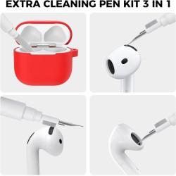 AhaStyle Coque AirPods 4 (2024) avec Kit Nettoyage Silicone Étui Protection pour AirPods 4ème Génération Anti-Rayures Housse pou
