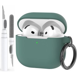 AhaStyle Coque AirPods 4 (2024) avec Kit Nettoyage Silicone Étui Protection pour AirPods 4ème Génération Anti-Rayures Housse pou