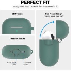 AhaStyle Coque AirPods 4 (2024) avec Kit Nettoyage Silicone Étui Protection pour AirPods 4ème Génération Anti-Rayures Housse pou