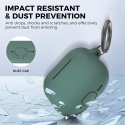 AhaStyle Coque AirPods 4 (2024) avec Kit Nettoyage Silicone Étui Protection pour AirPods 4ème Génération Anti-Rayures Housse pou
