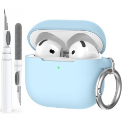 AhaStyle Coque AirPods 4 (2024) avec Kit Nettoyage Silicone Étui Protection pour AirPods 4ème Génération Anti-Rayures Housse pou