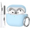 AhaStyle Coque AirPods 4 (2024) avec Kit Nettoyage Silicone Étui Protection pour AirPods 4ème Génération Anti-Rayures Housse pou