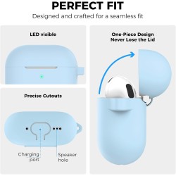AhaStyle Coque AirPods 4 (2024) avec Kit Nettoyage Silicone Étui Protection pour AirPods 4ème Génération Anti-Rayures Housse pou