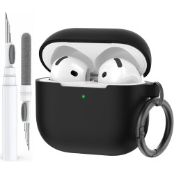 AhaStyle Coque AirPods 4 (2024) avec Kit Nettoyage Silicone Étui Protection pour AirPods 4ème Génération Anti-Rayures Housse pou
