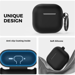 AhaStyle Coque AirPods 4 (2024) avec Kit Nettoyage Silicone Étui Protection pour AirPods 4ème Génération Anti-Rayures Housse pou