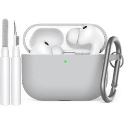 AhaStyle Coque AirPods Pro 3 (2025) avec Kit Nettoyage Silicone Étui Protection pour AirPods Pro 3ème Génération [avec Mousqueto