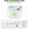 AhaStyle Coque AirPods Pro 3 (2025) avec Kit Nettoyage Silicone Étui Protection pour AirPods Pro 3ème Génération [avec Mousqueto