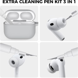 AhaStyle Coque AirPods Pro 3 (2025) avec Kit Nettoyage Silicone Étui Protection pour AirPods Pro 3ème Génération [avec Mousqueto