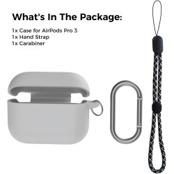 AhaStyle Coque AirPods Pro 3 (2025) avec Kit Nettoyage Silicone Étui Protection pour AirPods Pro 3ème Génération [avec Mousqueto