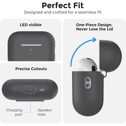 AhaStyle Coque AirPods Pro 3 (2025) avec Kit Nettoyage Silicone Étui Protection pour AirPods Pro 3ème Génération avec Sangle Ant