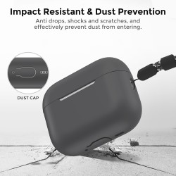 AhaStyle Coque AirPods Pro 3 (2025) avec Kit Nettoyage Silicone Étui Protection pour AirPods Pro 3ème Génération avec Sangle Ant