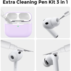 AhaStyle Coque AirPods Pro 3 (2025) avec Kit Nettoyage Silicone Étui Protection pour AirPods Pro 3ème Génération avec Sangle Ant