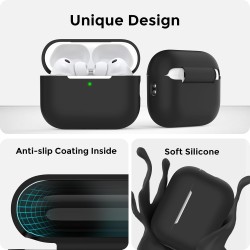 AhaStyle Coque AirPods Pro 3 (2025) avec Kit Nettoyage Silicone Étui Protection pour AirPods Pro 3ème Génération avec Sangle Ant
