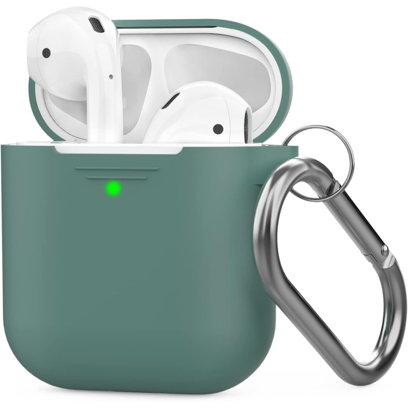 AhaStyle Coque AirPods 2 & 1, Étui en Silicone Souple Protection pour AirPods Housses Antichoc Intégrales Compatible avec Apple 