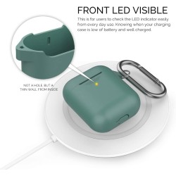 AhaStyle Coque AirPods 2 & 1, Étui en Silicone Souple Protection pour AirPods Housses Antichoc Intégrales Compatible avec Apple 