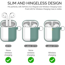 AhaStyle Coque AirPods 2 & 1, Étui en Silicone Souple Protection pour AirPods Housses Antichoc Intégrales Compatible avec Apple 