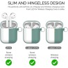 AhaStyle Coque AirPods 2 & 1, Étui en Silicone Souple Protection pour AirPods Housses Antichoc Intégrales Compatible avec Apple 