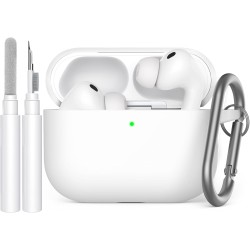 AhaStyle Coque AirPods Pro 3 (2025) avec Kit Nettoyage Silicone Étui Protection pour AirPods Pro 3ème Génération [avec Mousqueto