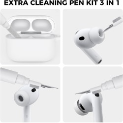 AhaStyle Coque AirPods Pro 3 (2025) avec Kit Nettoyage Silicone Étui Protection pour AirPods Pro 3ème Génération [avec Mousqueto
