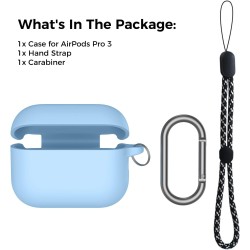 AhaStyle Coque AirPods Pro 3 (2025) avec Kit Nettoyage Silicone Étui Protection pour AirPods Pro 3ème Génération [avec Mousqueto