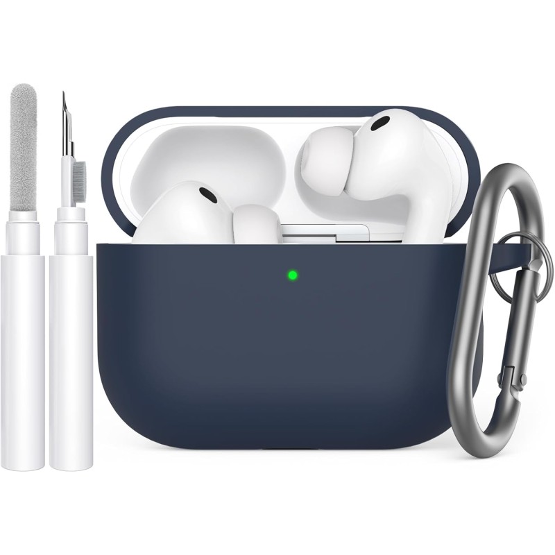 AhaStyle Coque AirPods Pro 3 (2025) avec Kit Nettoyage Silicone Étui Protection pour AirPods Pro 3ème Génération [avec Mousqueto