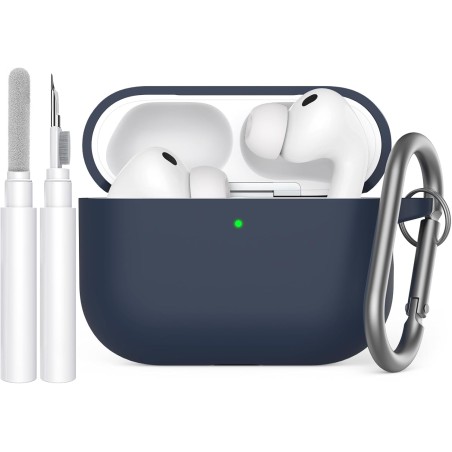 AhaStyle Coque AirPods Pro 3 (2025) avec Kit Nettoyage Silicone Étui Protection pour AirPods Pro 3ème Génération [avec Mousqueto