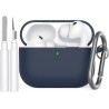 AhaStyle Coque AirPods Pro 3 (2025) avec Kit Nettoyage Silicone Étui Protection pour AirPods Pro 3ème Génération [avec Mousqueto