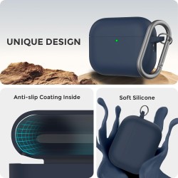AhaStyle Coque AirPods Pro 3 (2025) avec Kit Nettoyage Silicone Étui Protection pour AirPods Pro 3ème Génération [avec Mousqueto