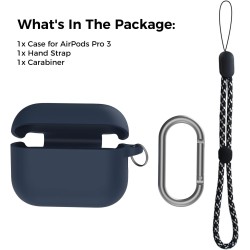 AhaStyle Coque AirPods Pro 3 (2025) avec Kit Nettoyage Silicone Étui Protection pour AirPods Pro 3ème Génération [avec Mousqueto