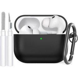 AhaStyle Coque AirPods Pro 3 (2025) avec Kit Nettoyage Silicone Étui Protection pour AirPods Pro 3ème Génération [avec Mousqueto