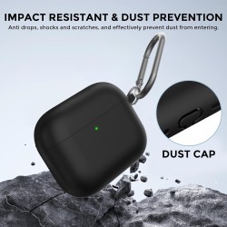 AhaStyle Coque AirPods Pro 3 (2025) avec Kit Nettoyage Silicone Étui Protection pour AirPods Pro 3ème Génération [avec Mousqueto