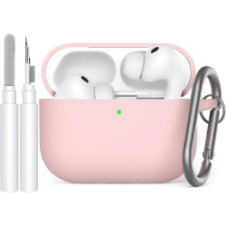 AhaStyle Coque AirPods Pro 3 (2025) avec Kit Nettoyage Silicone Étui Protection pour AirPods Pro 3ème Génération [avec Mousqueto