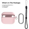 AhaStyle Coque AirPods Pro 3 (2025) avec Kit Nettoyage Silicone Étui Protection pour AirPods Pro 3ème Génération [avec Mousqueto