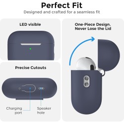AhaStyle Coque AirPods Pro 3 (2025) avec Kit Nettoyage Silicone Étui Protection pour AirPods Pro 3ème Génération avec Sangle Ant