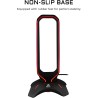 The G-Lab K-Stand Radon Support pour Casque/Micro-Casque Gaming - Rétro-éclairage RGB, Hub USB 2 x 2.0, Base antidérapante - Sup