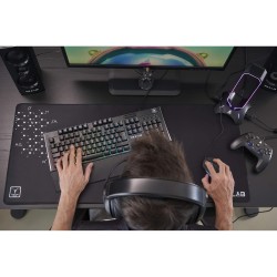 The G-Lab K-Stand Radon Support pour Casque/Micro-Casque Gaming - Rétro-éclairage RGB, Hub USB 2 x 2.0, Base antidérapante - Sup