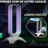 The G-Lab - K-Stand Radon - Support pour Casque/Micro-Casque Gaming - Rétro-éclairage RGB, Hub USB 2 x 2.0, Base antidérapante -