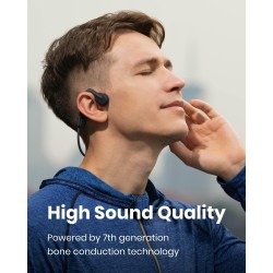 Shokz openmove casque à conduction osseuse, écouteurs bleutooth oreilles libres pour le sport avec micro, casque sans fil étanch