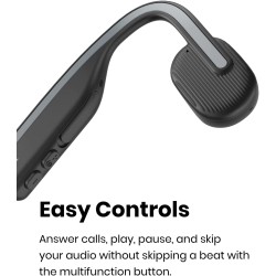 Shokz openmove casque à conduction osseuse, écouteurs bleutooth oreilles libres pour le sport avec micro, casque sans fil étanch