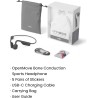 Shokz openmove casque à conduction osseuse, écouteurs bleutooth oreilles libres pour le sport avec micro, casque sans fil étanch