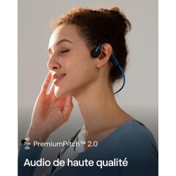 Shokz openmove casque à conduction osseuse, écouteurs bleutooth oreilles libres pour le sport avec micro, casque sans fil étanch